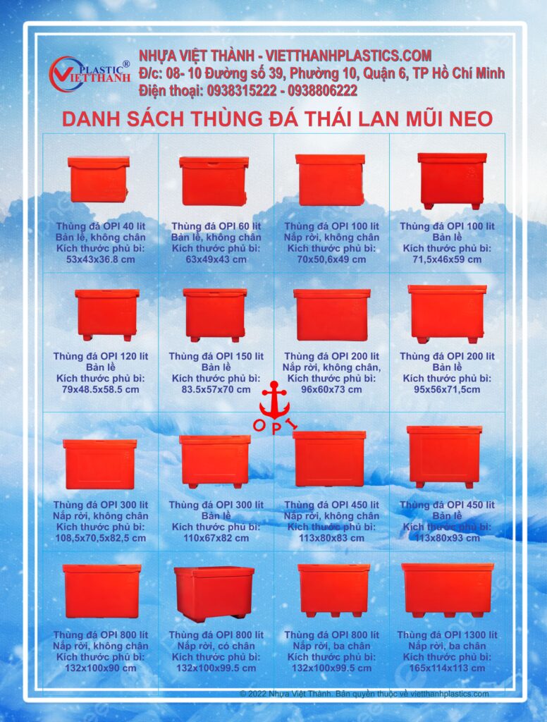 Hình ảnh Thùng đá Thái lan Đa dạng kích thước và chủng loại.﻿ 