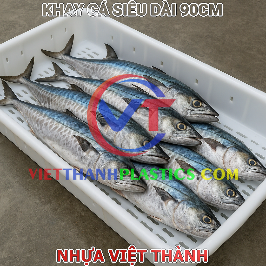 khay nhựa cá thu 900x420x150mm