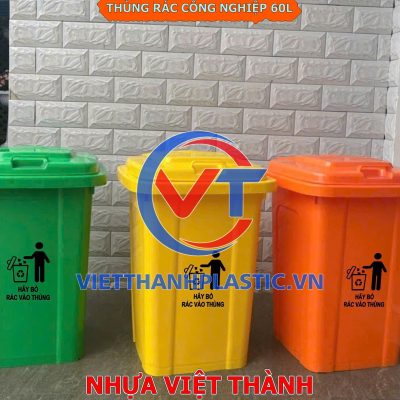 Thùng Rác Nhựa Công Nghiệp 60L