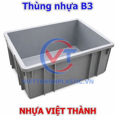 Thùng Nhựa Công Nghiệp B3 | Nhựa Việt Thành – Giá Tốt Tại Xưởng